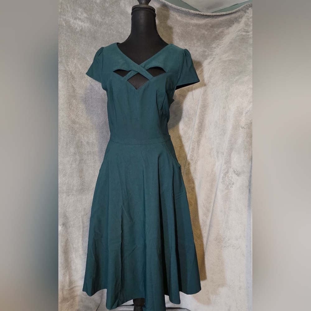 Voodoo Vixen Elegant Dark Teal Dress